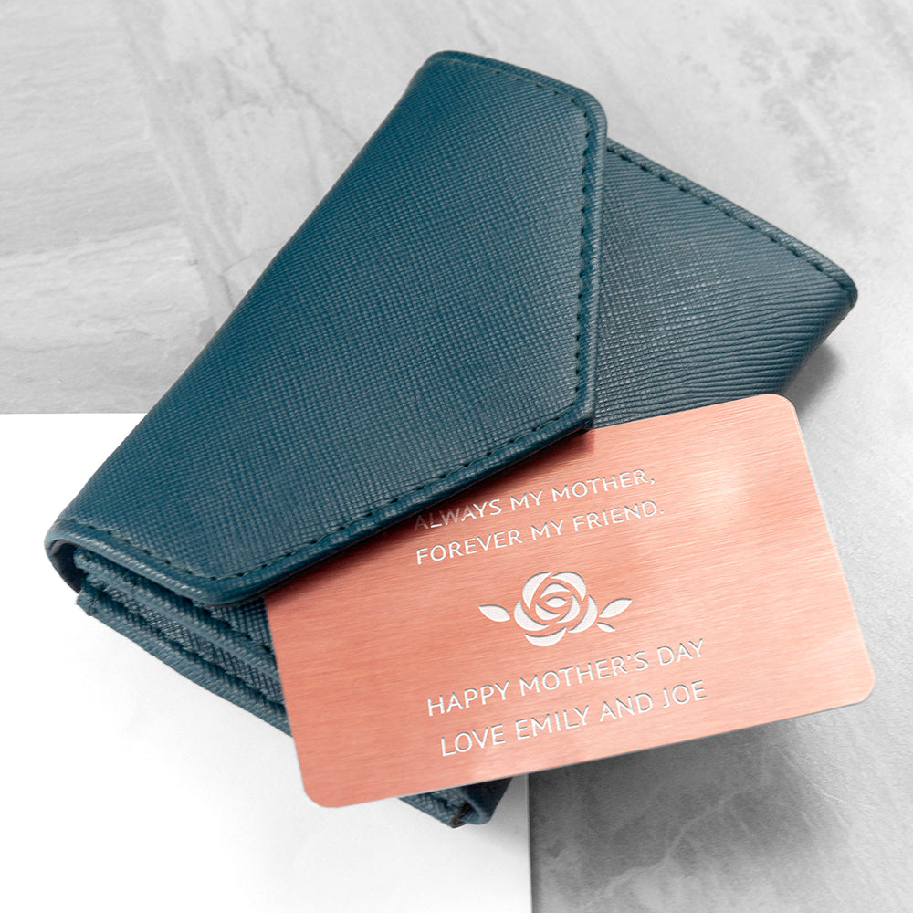 Personalised Love Mum Metal Wallet Keepsake 
