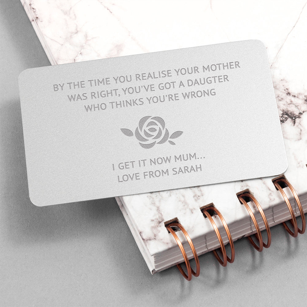 Personalised Love Mum Metal Wallet Keepsake 