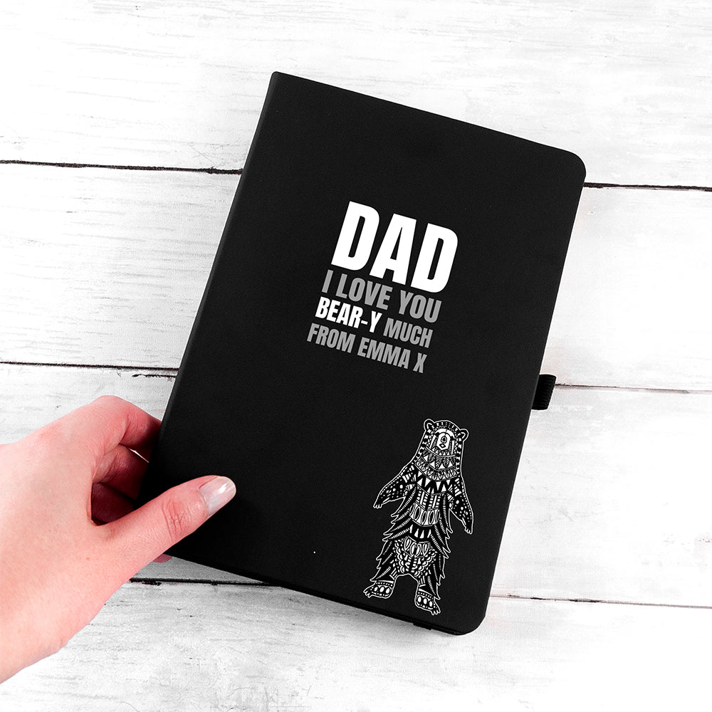 Personalised Love You Bear-Y Much A5 Notebook