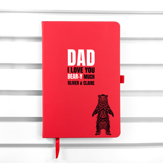 Personalised Love You Bear-Y Much A5 Notebook