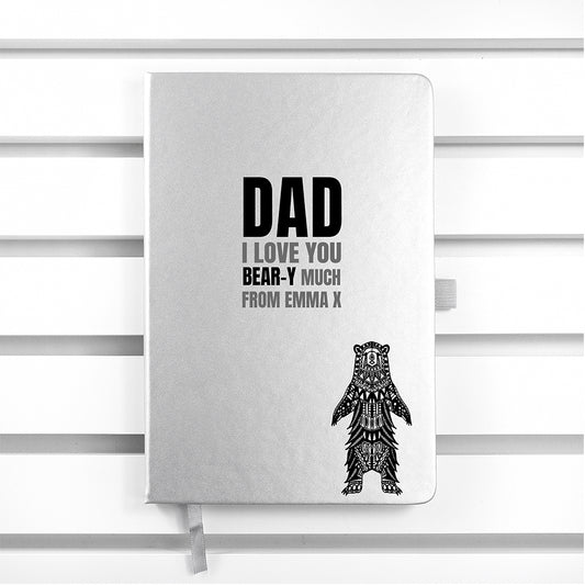 Personalised Love You Bear-Y Much A5 Notebook
