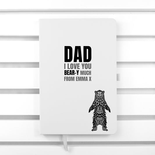 Personalised Love You Bear-Y Much A5 Notebook