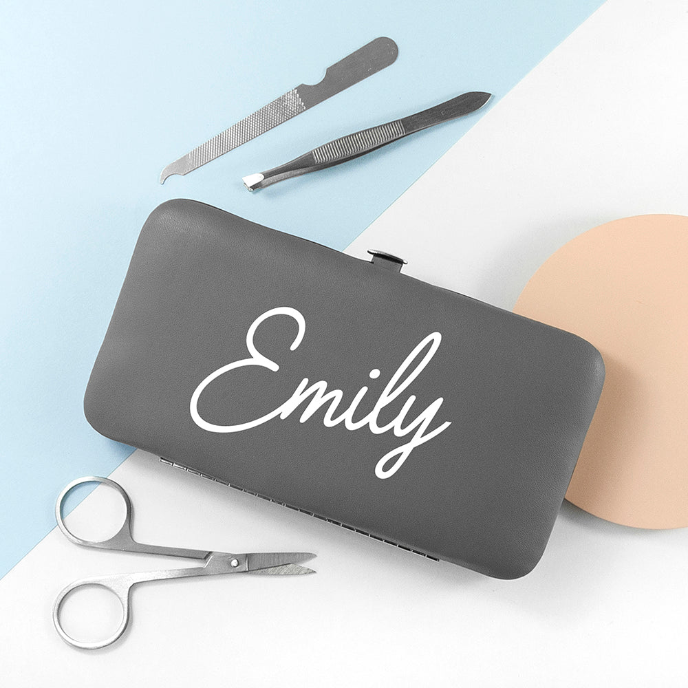 Personalised Manicure Set - Grey