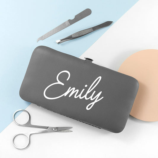 Personalised Manicure Set - Grey