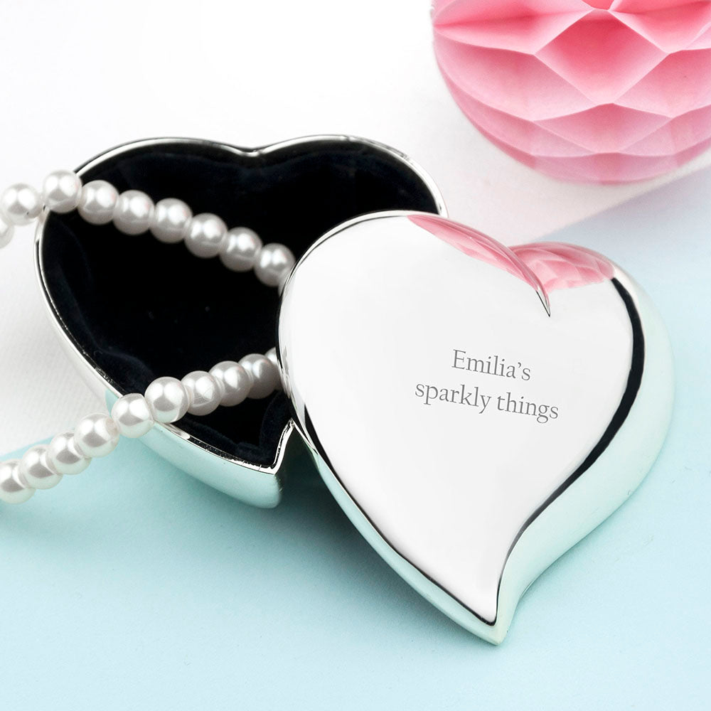 Personalised Miniature Heart Trinket Box 