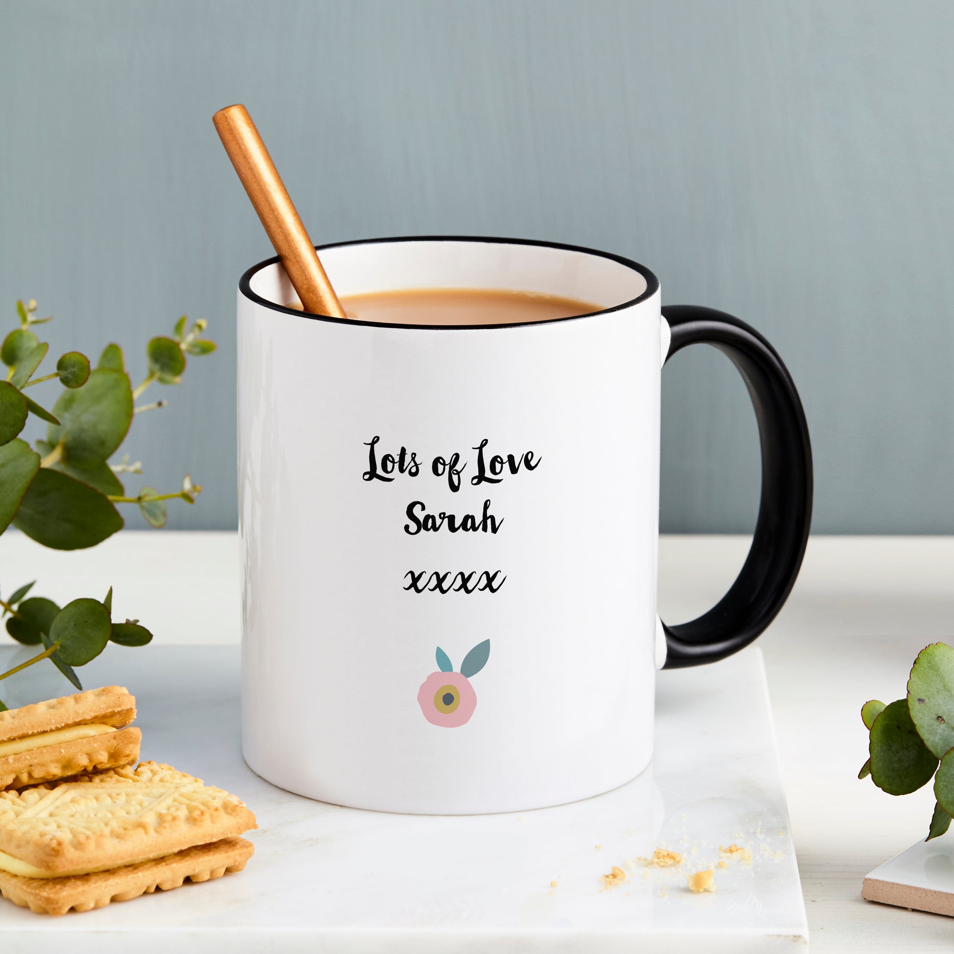 Personalised Mum's Home Floral Mug