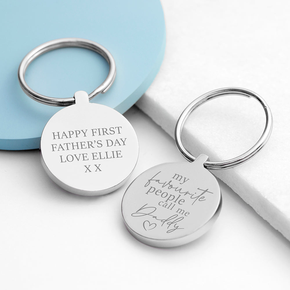Personalised My Favourite People Call Me Daddy Keyring