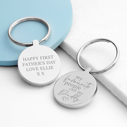 Personalised My Favourite People Call Me Daddy Keyring