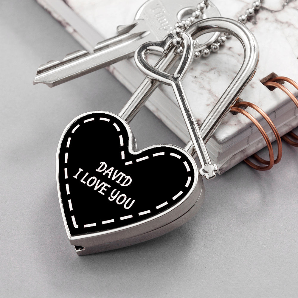 Personalised Parisienne Heart Padlock 