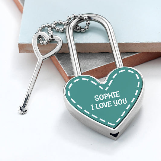 Personalised Parisienne Heart Padlock 