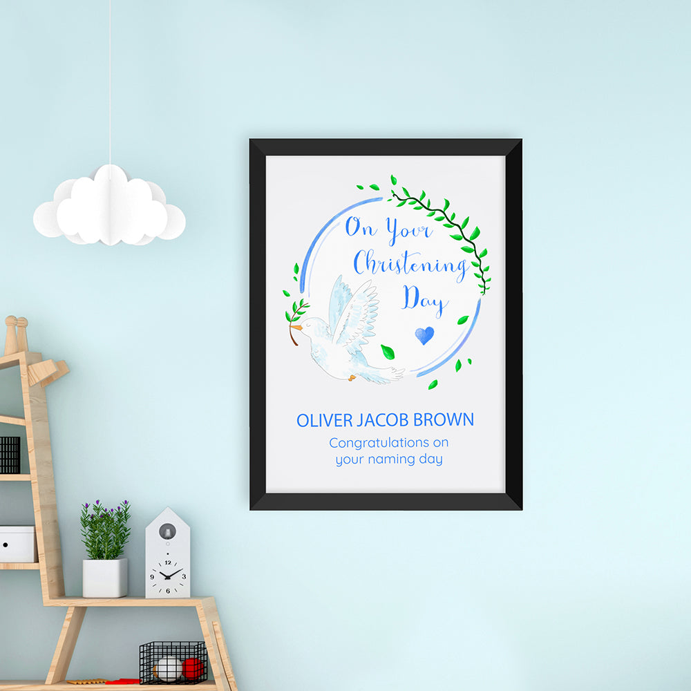 Personalised Peaceful Dove Framed Print