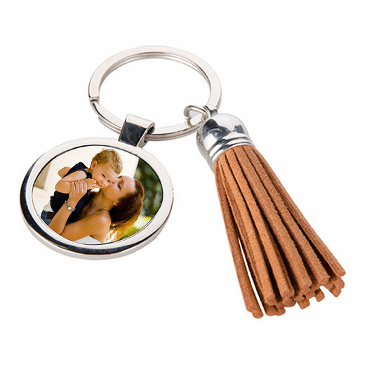 Personalised Photo Tassle Keyring
