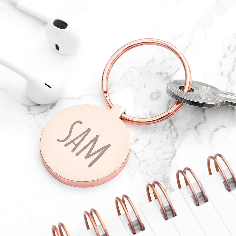 Personalised Round Keyring 