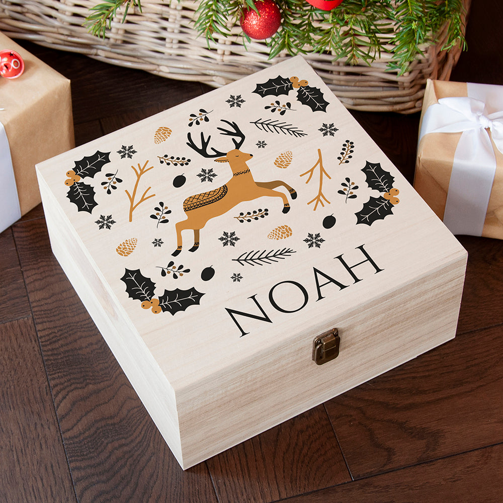 Personalised Scandi Deer Christmas Eve Box