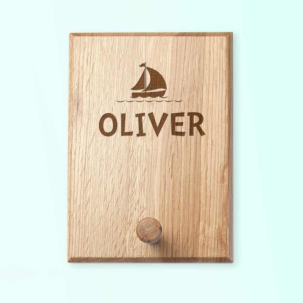 Personalised Ship Peg Hook