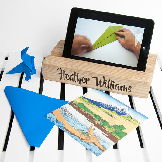 Personalised Single Office Desk Tablet Holder