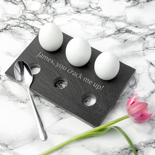 Personalised Slate Egg Holder