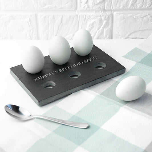 Personalised Slate Egg Holder