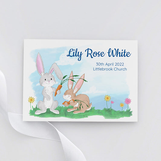 Personalised Spring Bunny Framed Print