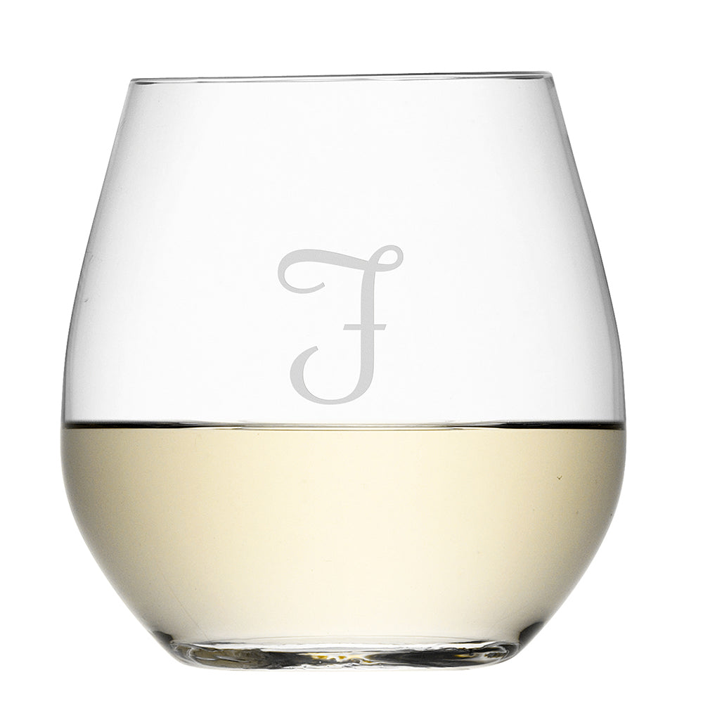 Personalised Stemless White Wine Glass