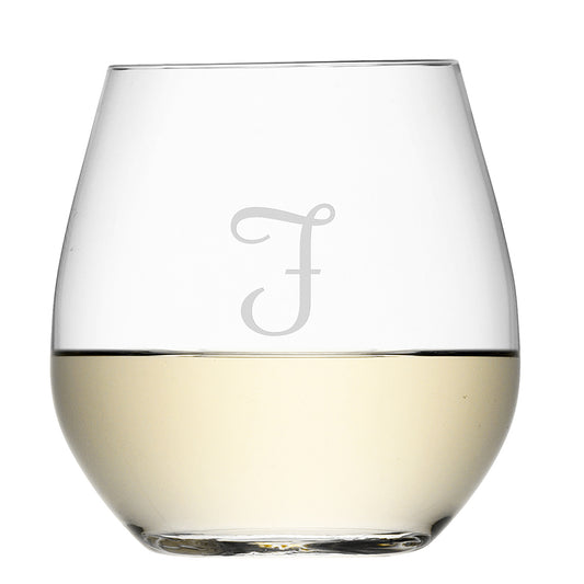 Personalised Stemless White Wine Glass