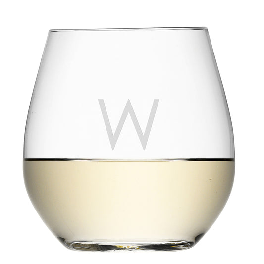 Personalised Stemless White Wine Glass