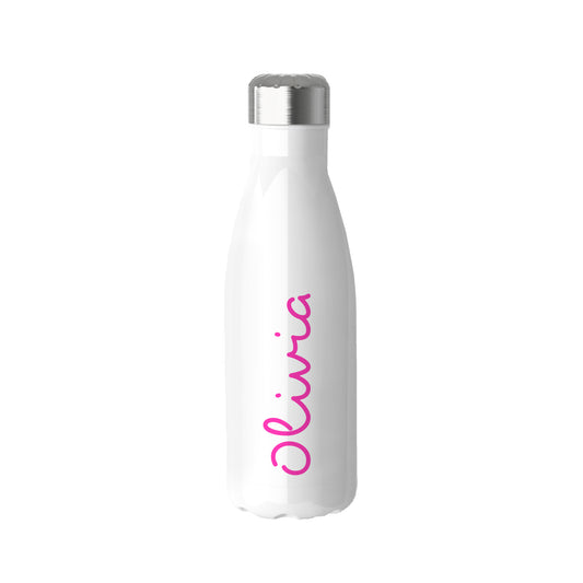 Personalised Summer Island Insulated Water Bottle - Pink