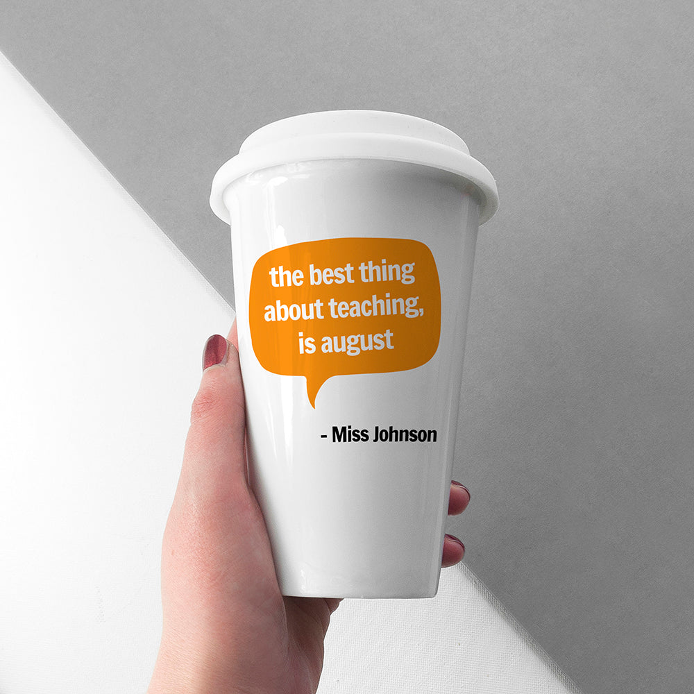 Personalised Teacher Says Travel Mug