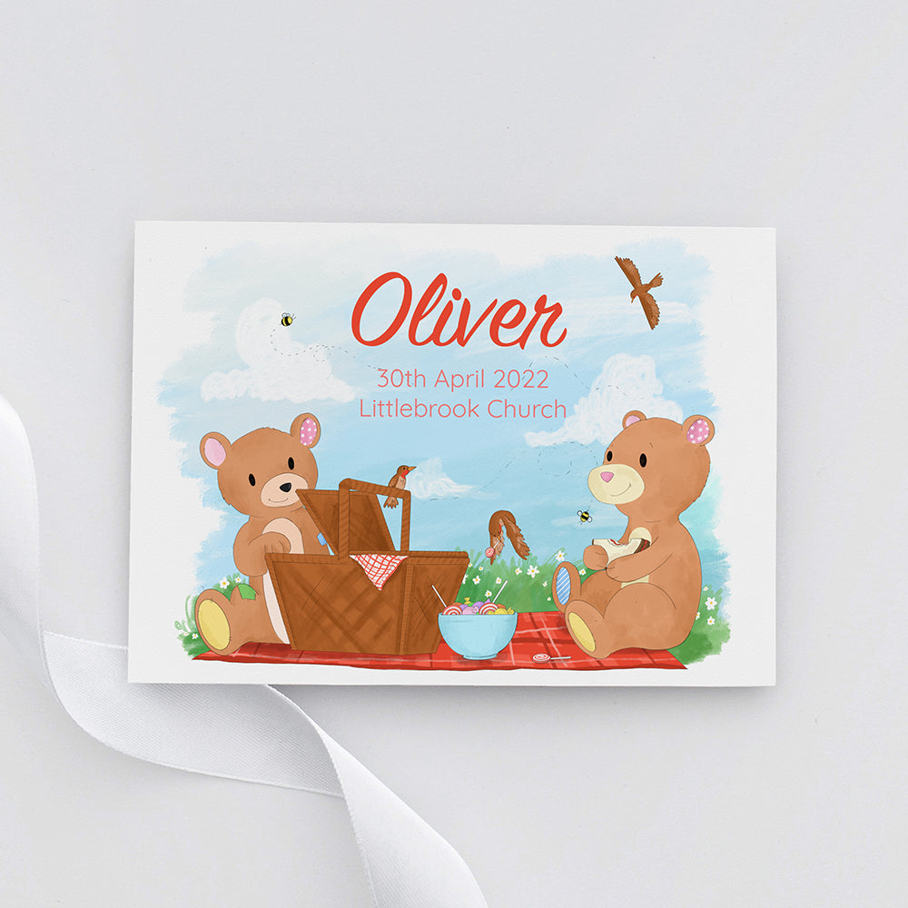 Personalised Teddy Bear Picnic Framed Print