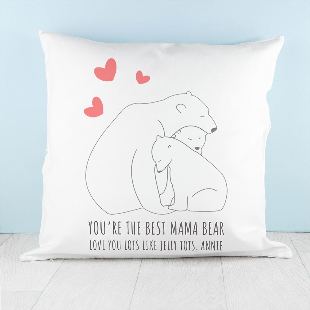 Personalised The Best Mama Bear Cushion Cover