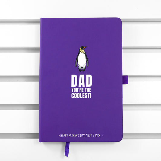 Personalised The Coolest Dad A5 Notebook 