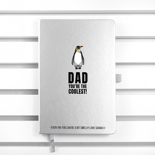 Personalised The Coolest Dad A5 Notebook 