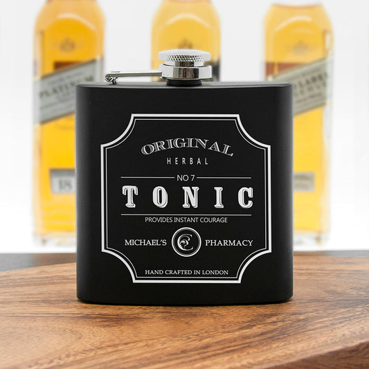Personalised Tonic Vintage Hip Flask 