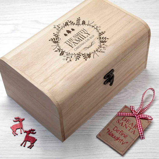 Personalised Traditional Family Christmas Eve Chest