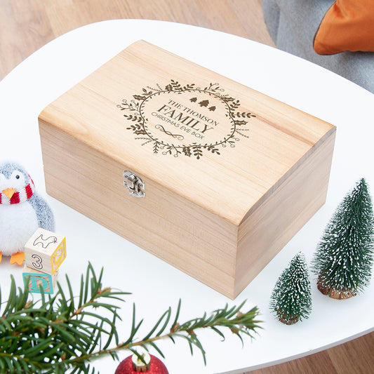 Personalised Traditional Family Christmas Eve Chest