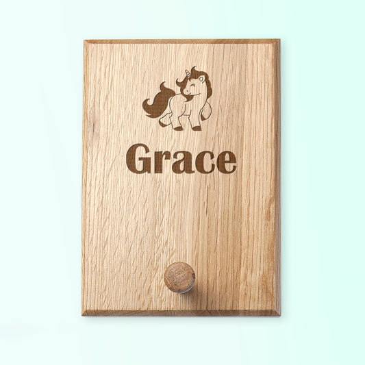 Personalised Unicorn Peg Hook