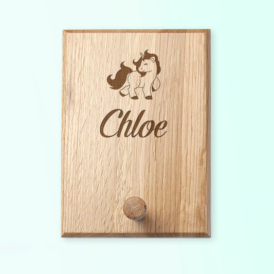 Personalised Unicorn Peg Hook