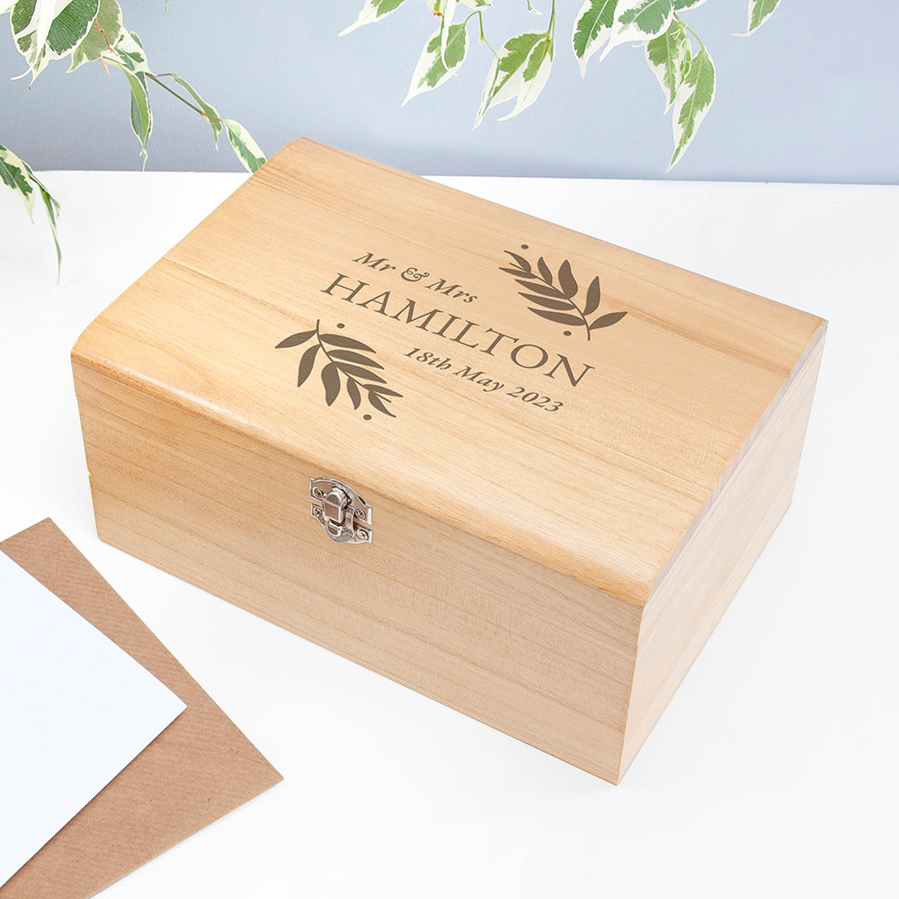 Personalised Wedding Date Keepsake Chest