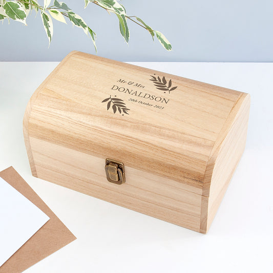 Personalised Wedding Date Keepsake Chest