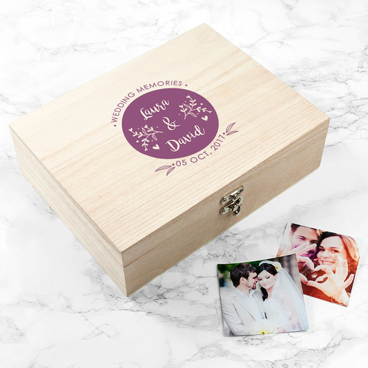 Personalised Wedding Memory Box