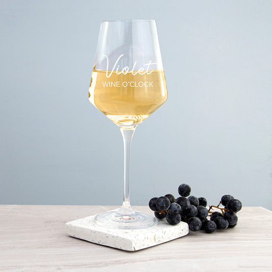 Personalised Wine O'Clock Wine Glass