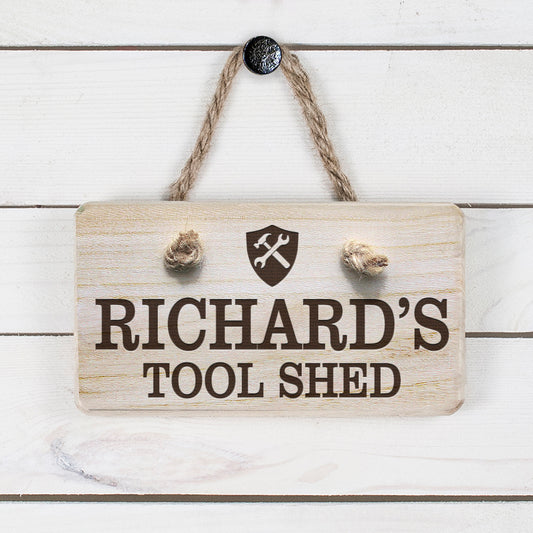 Personalised Wooden Tool Shed Sign