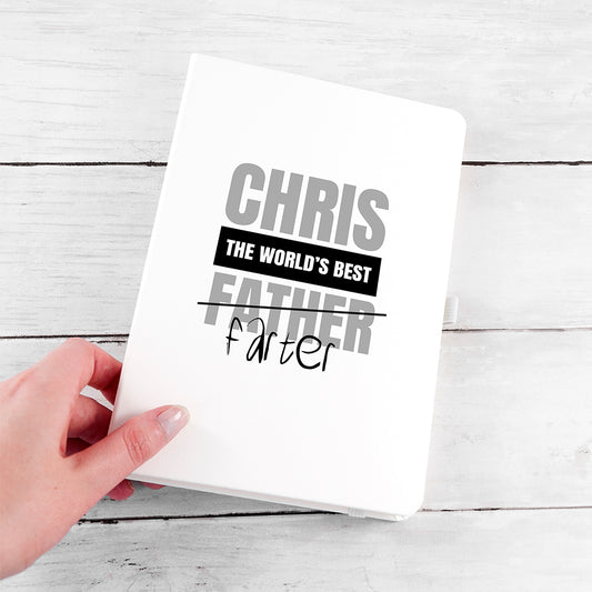 Personalised World's Best Farter A5 Notebook