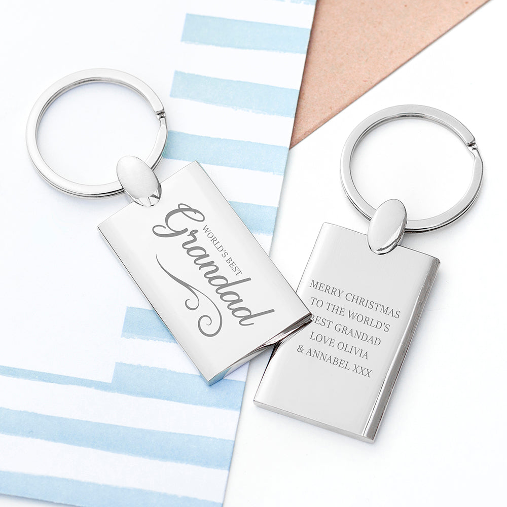 Personalised World's Best Grandad Keyring