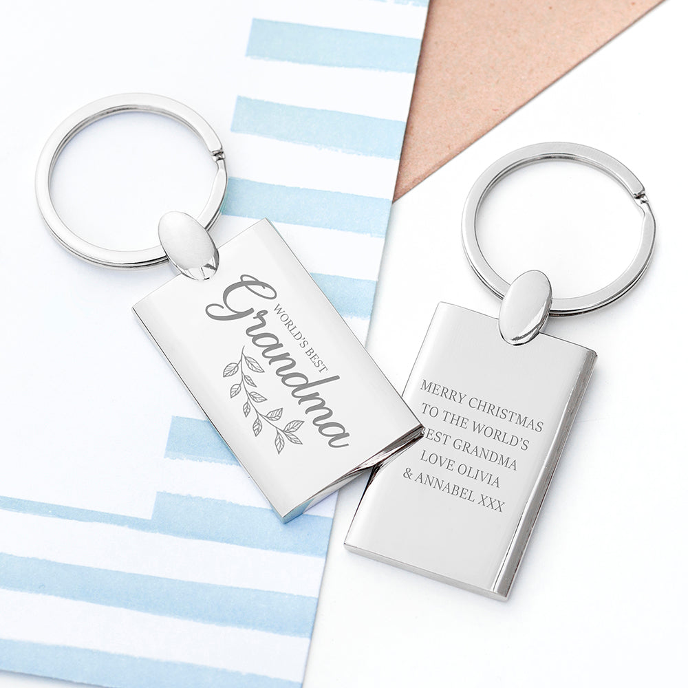 Personalised World's Best Grandma Keyring