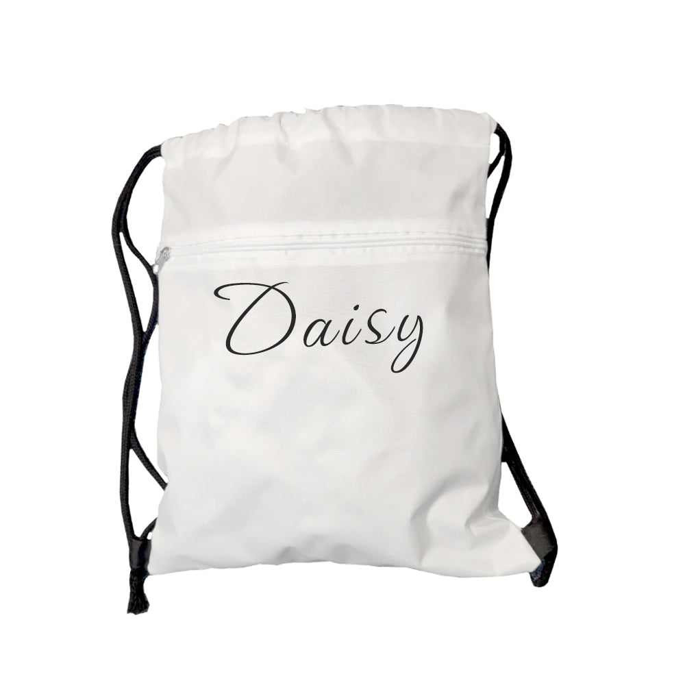 Personalised Zip Up Drawstring Gym Bag