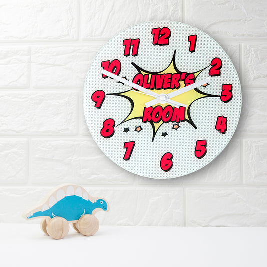 Pow! Personalised Comic Wall Clock 