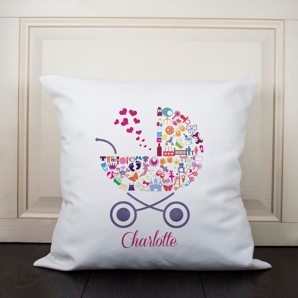 Pram Baby Memory Cushion Cover - Girl