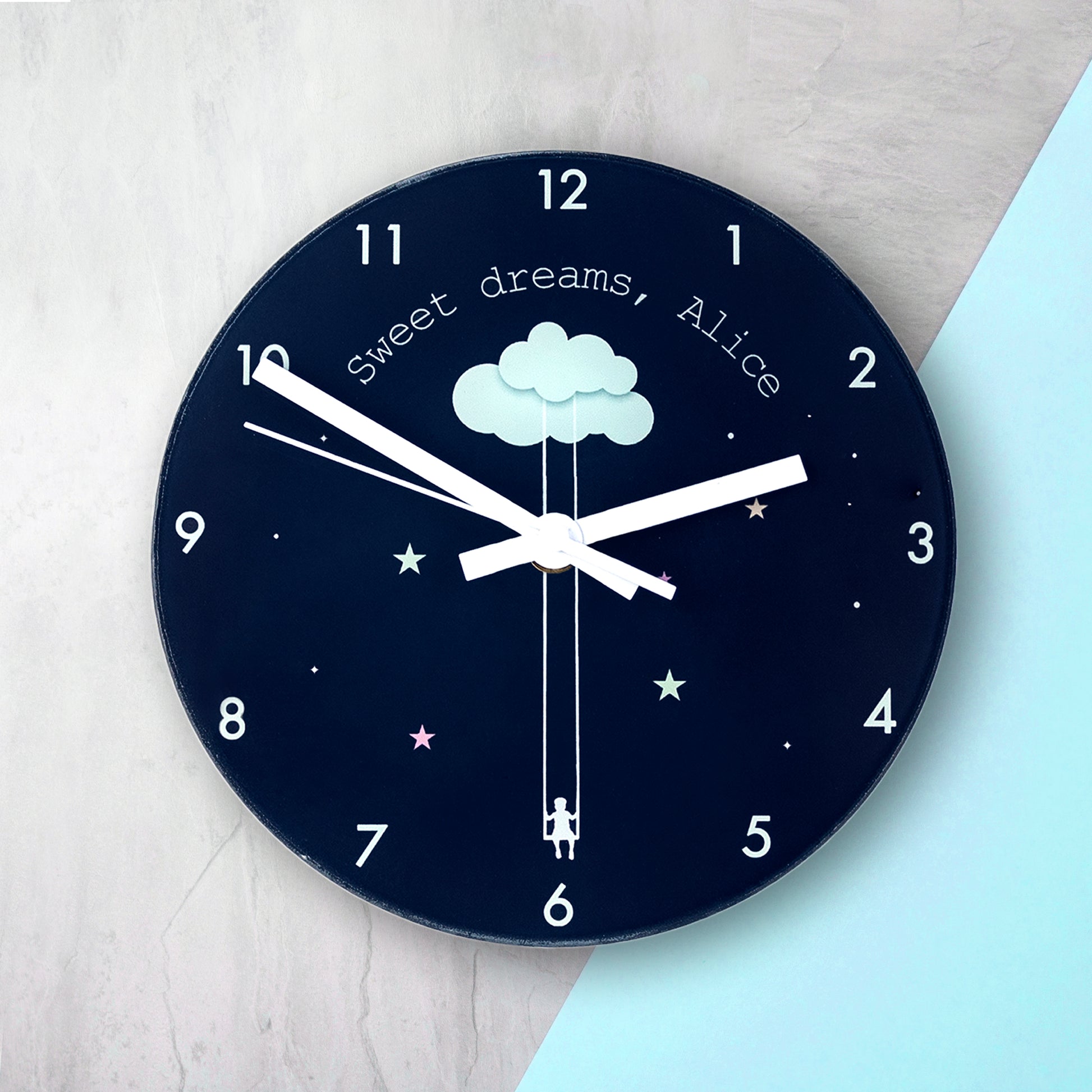 Sweet Dreams Little One Personalised Wall Clock 