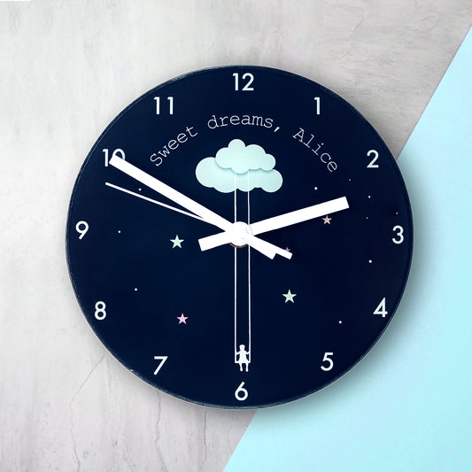 Sweet Dreams Little One Personalised Wall Clock 